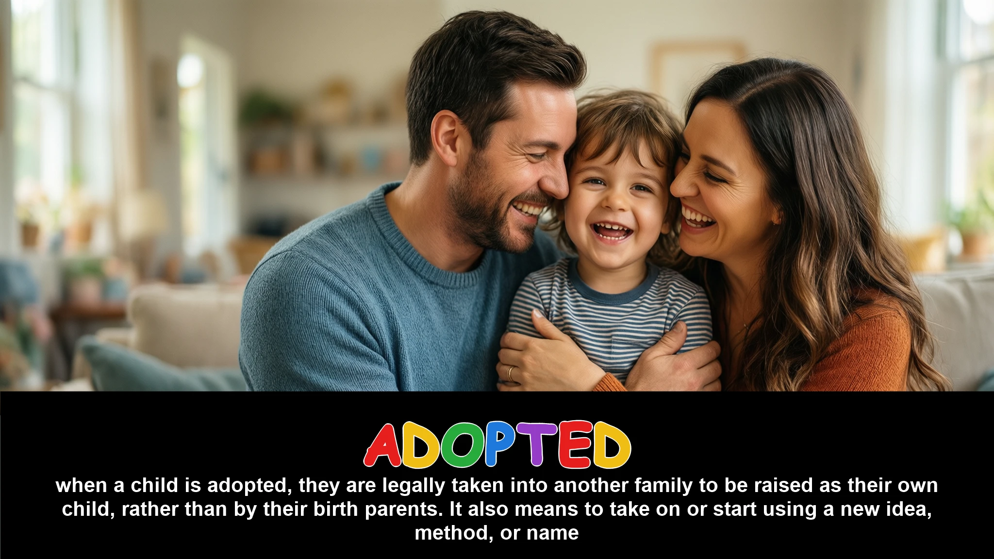 English Illustration for adopted